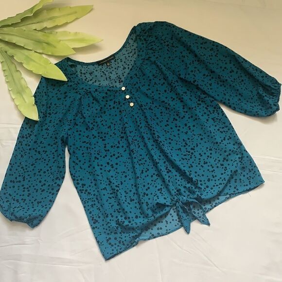 𝅺⭐️ADRIENNE Vitaddini 3/4 Polka Dot Blouse⭐️ - Picture 2 of 14